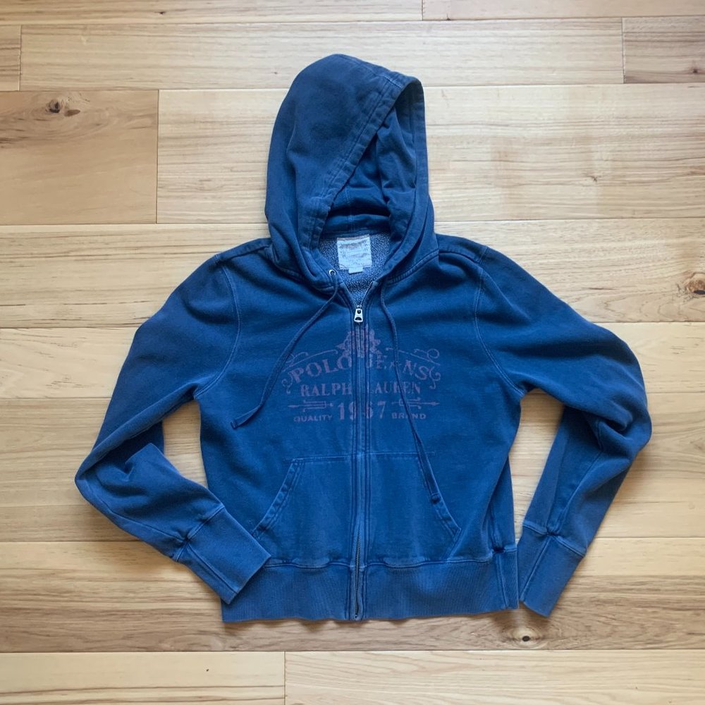 Polo Jeans Company Ralph Lauren Zip Front Hoodie, Size Large